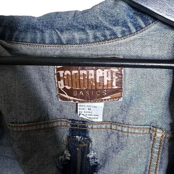 Vintage Stonewashed Jordache Cropped Denim Jacket Womens Small - Picture 8 of 8